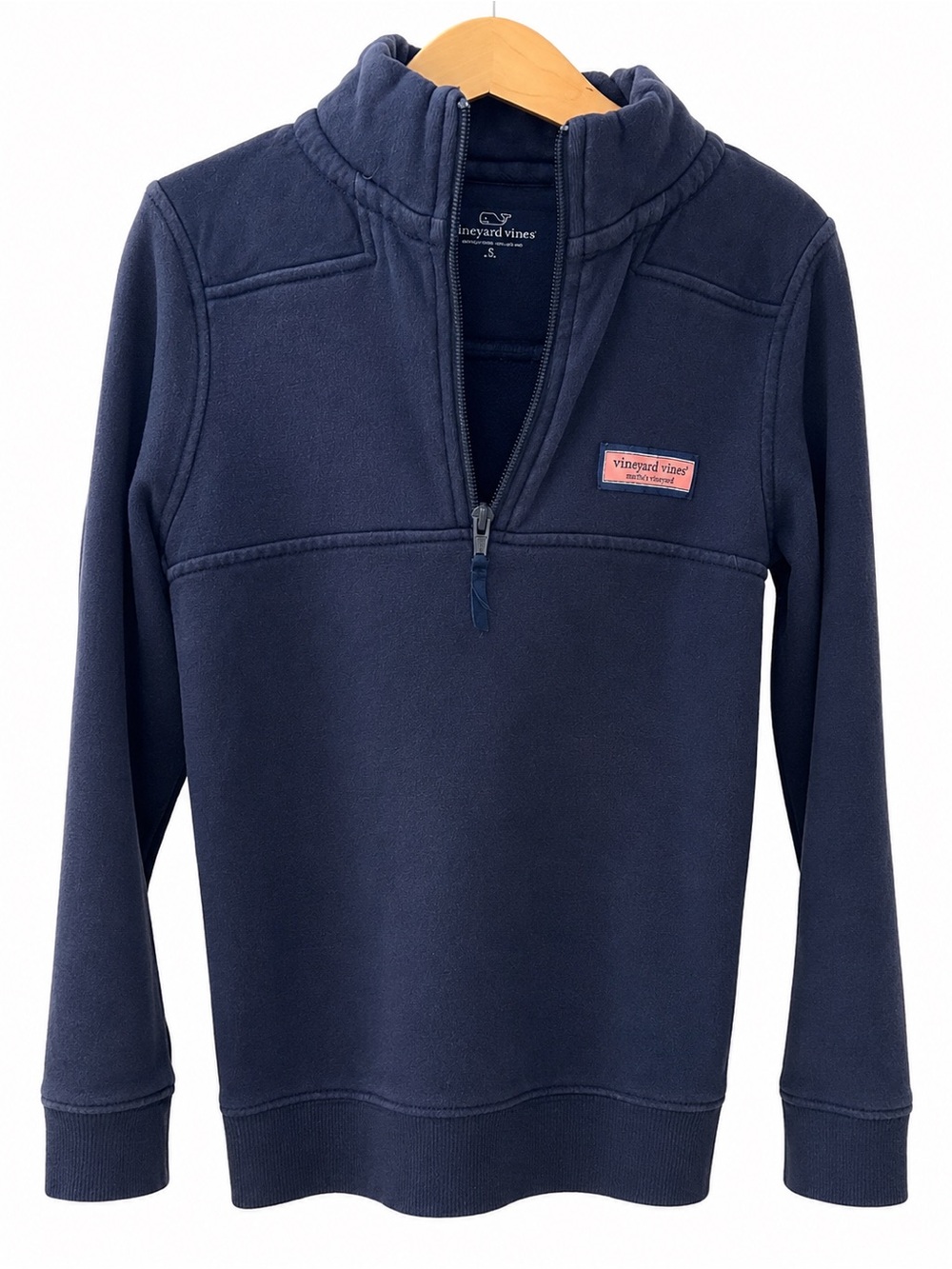 Vineyard Vines Navy Quarter-Zip Pullover Sweatshirt